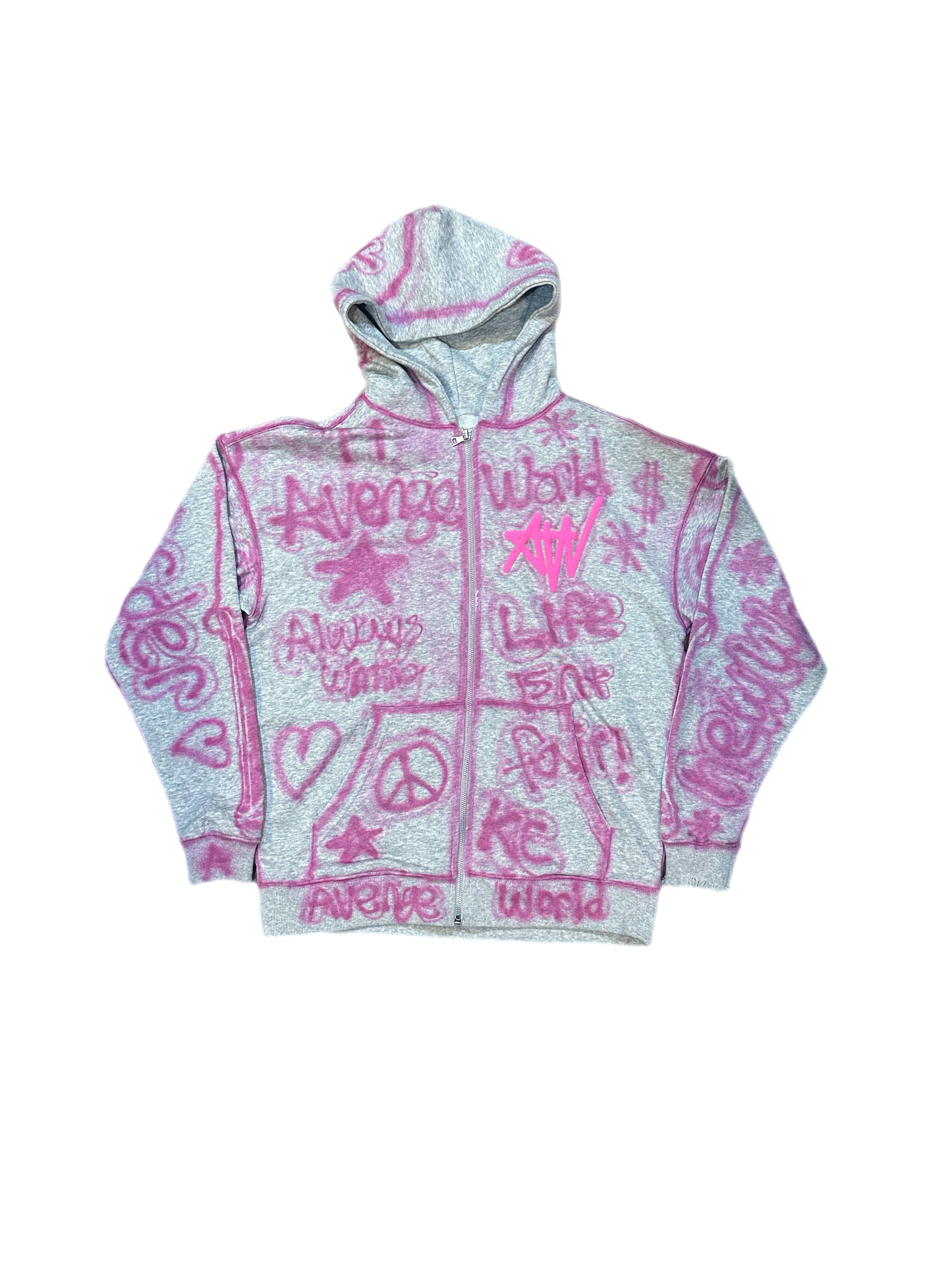 Avenge Graffiti Zip Up (Pink)