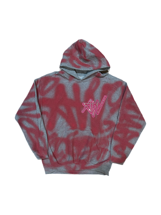 AW Logo Graffiti Patch Hoodie in Pink