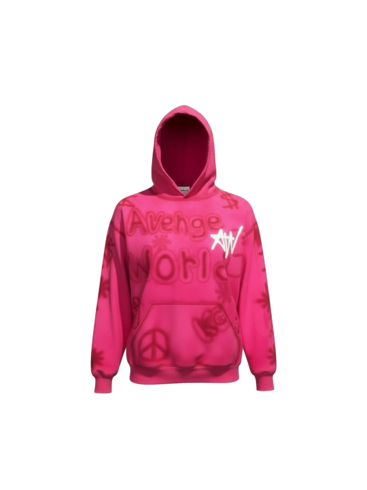Graffiti Hoodie (Pink)