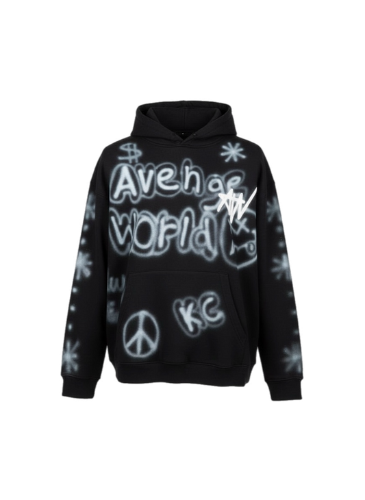 Graffiti Pullover in Black