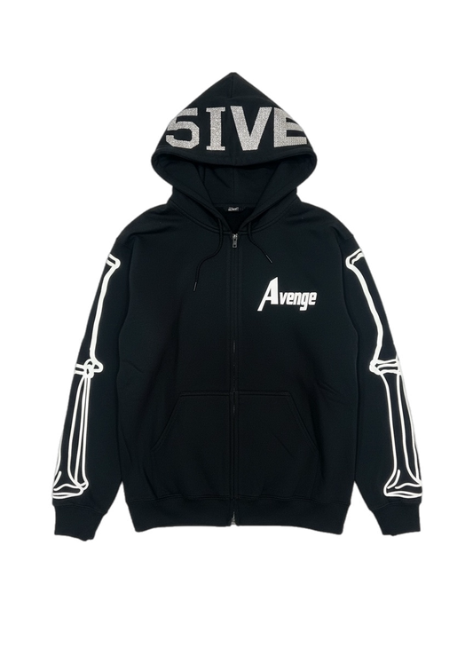 Bones Zip Up Hoodie